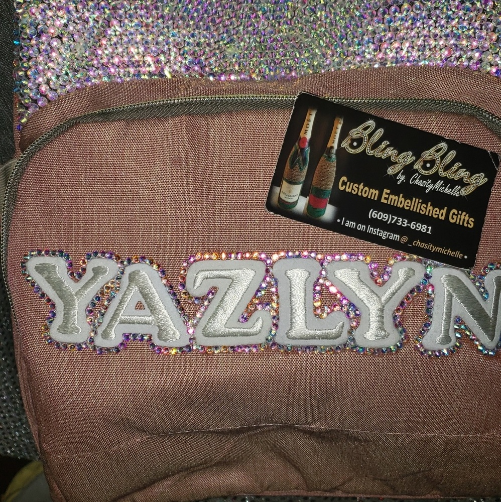 Custom Bling'd diaper bag - Picture 2 of 2
